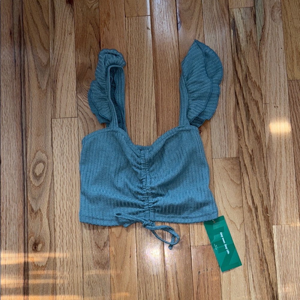 SHEIN Teal/Green Textured Top